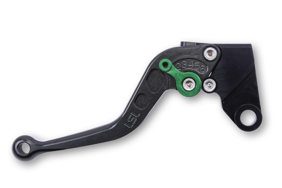 LSL Brake lever Classic R45, anthracite/green, short, green