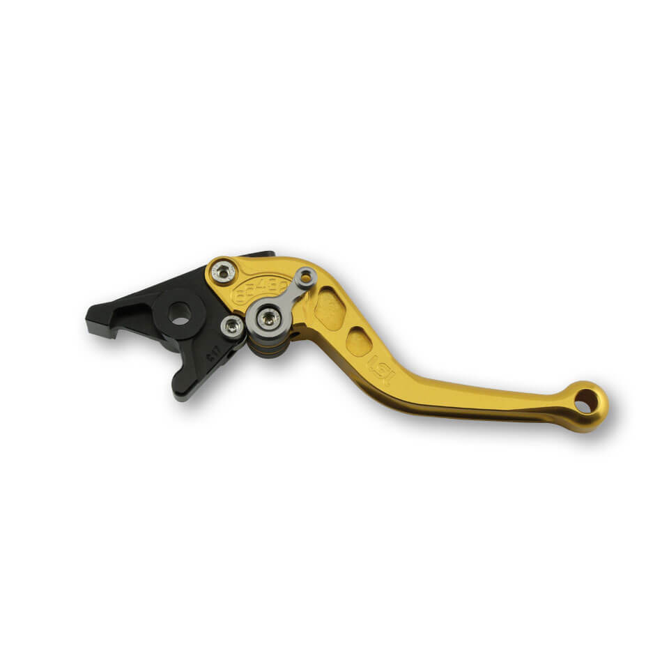 LSL Brake lever Classic R68R, gold/anthracite, short, black-grey, black-grey