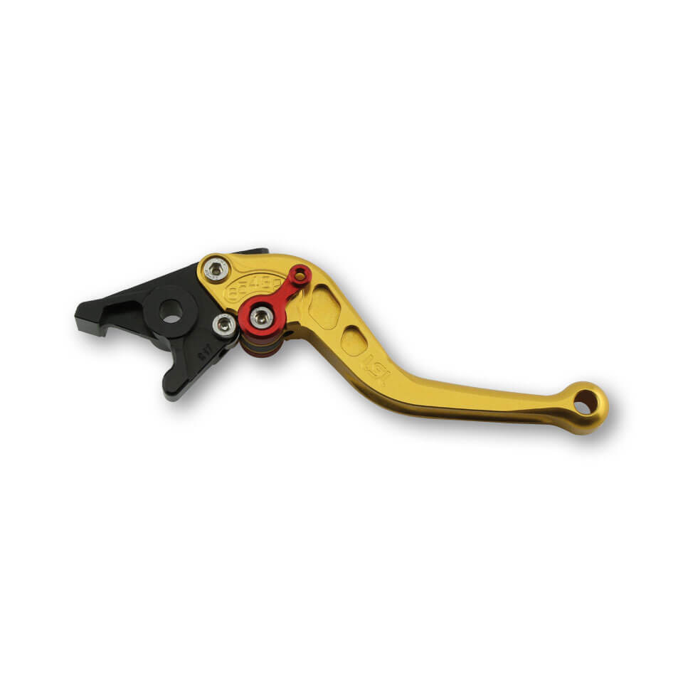 LSL Brake lever Classic R74R, gold/red, short, red