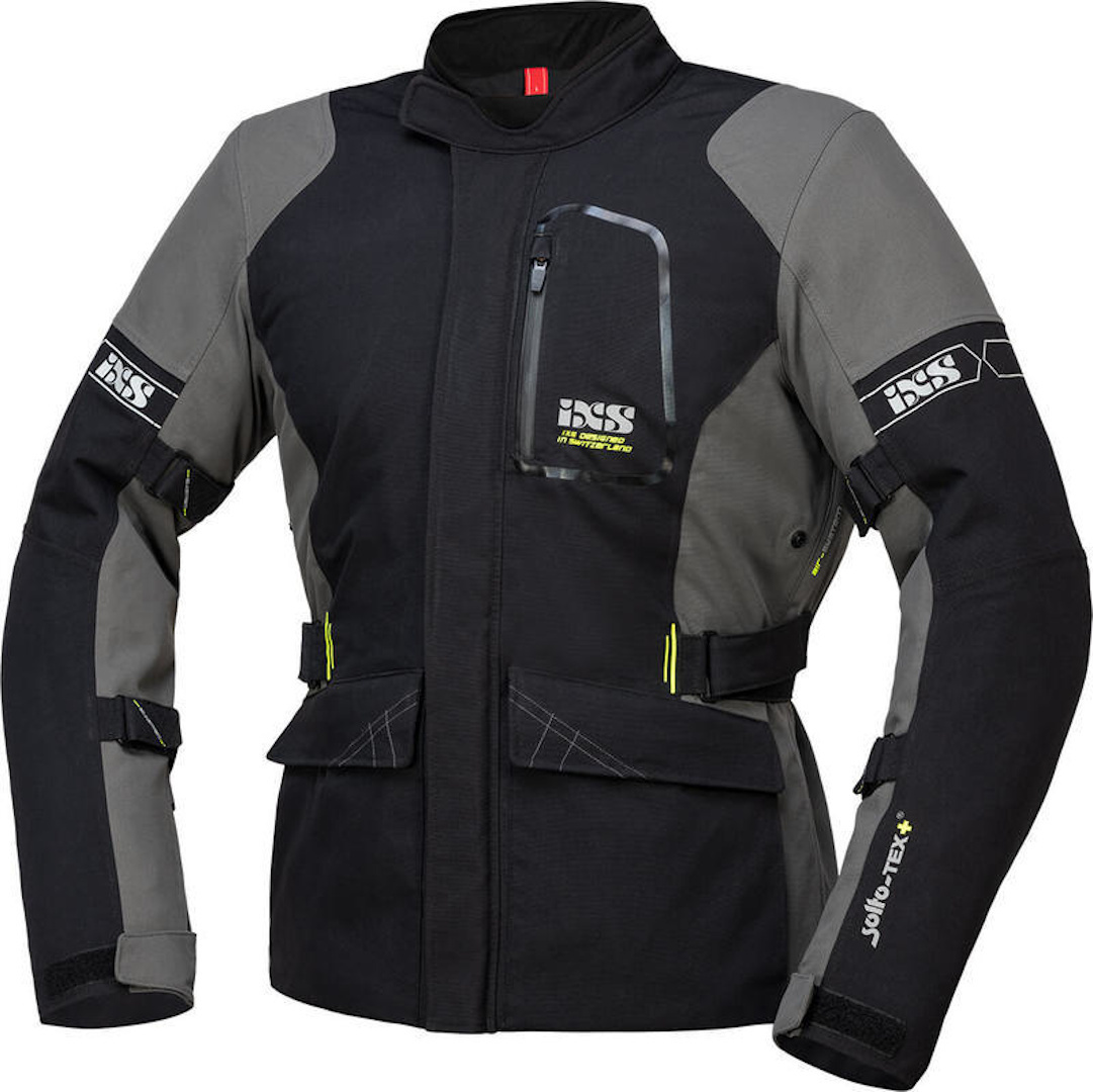 IXS Laminat ST-Plus Motorcycle Textile Jacket, black-grey, Size M, black-grey, Size M