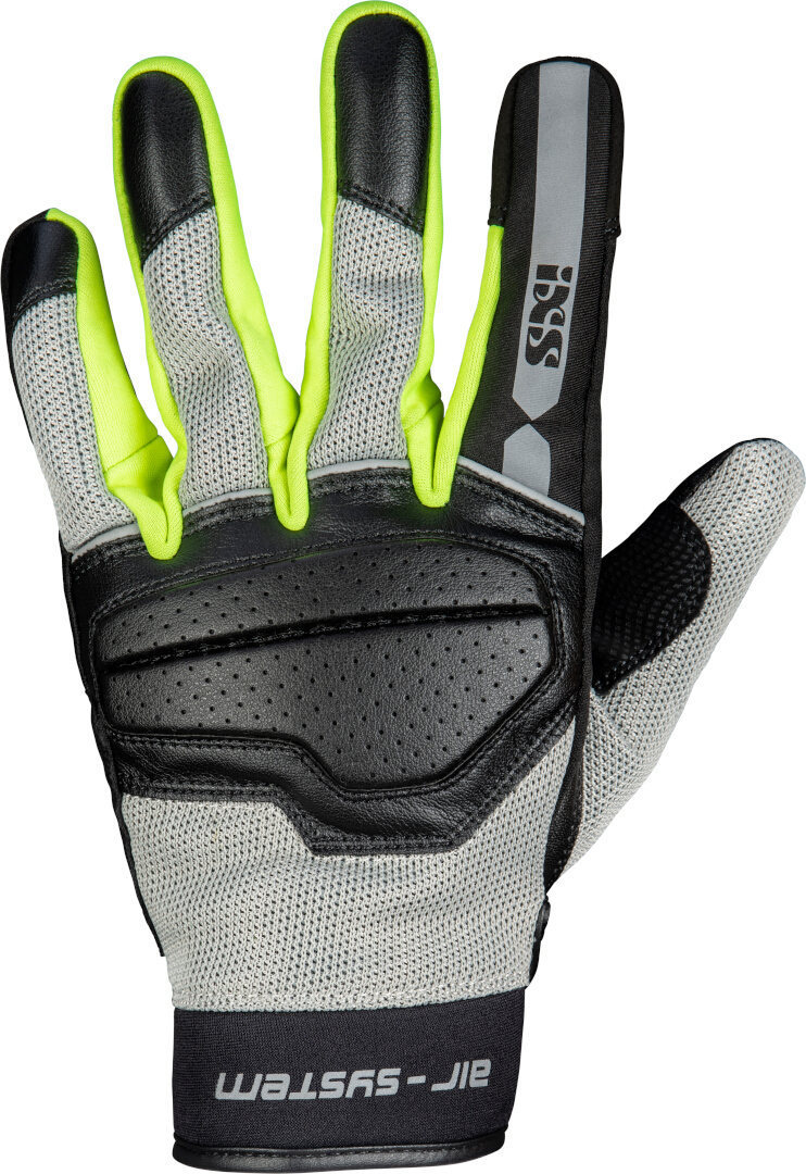 IXS Evo-Air Motorcycle Gloves, black-grey-yellow, Size L, black-grey-yellow, Size L
