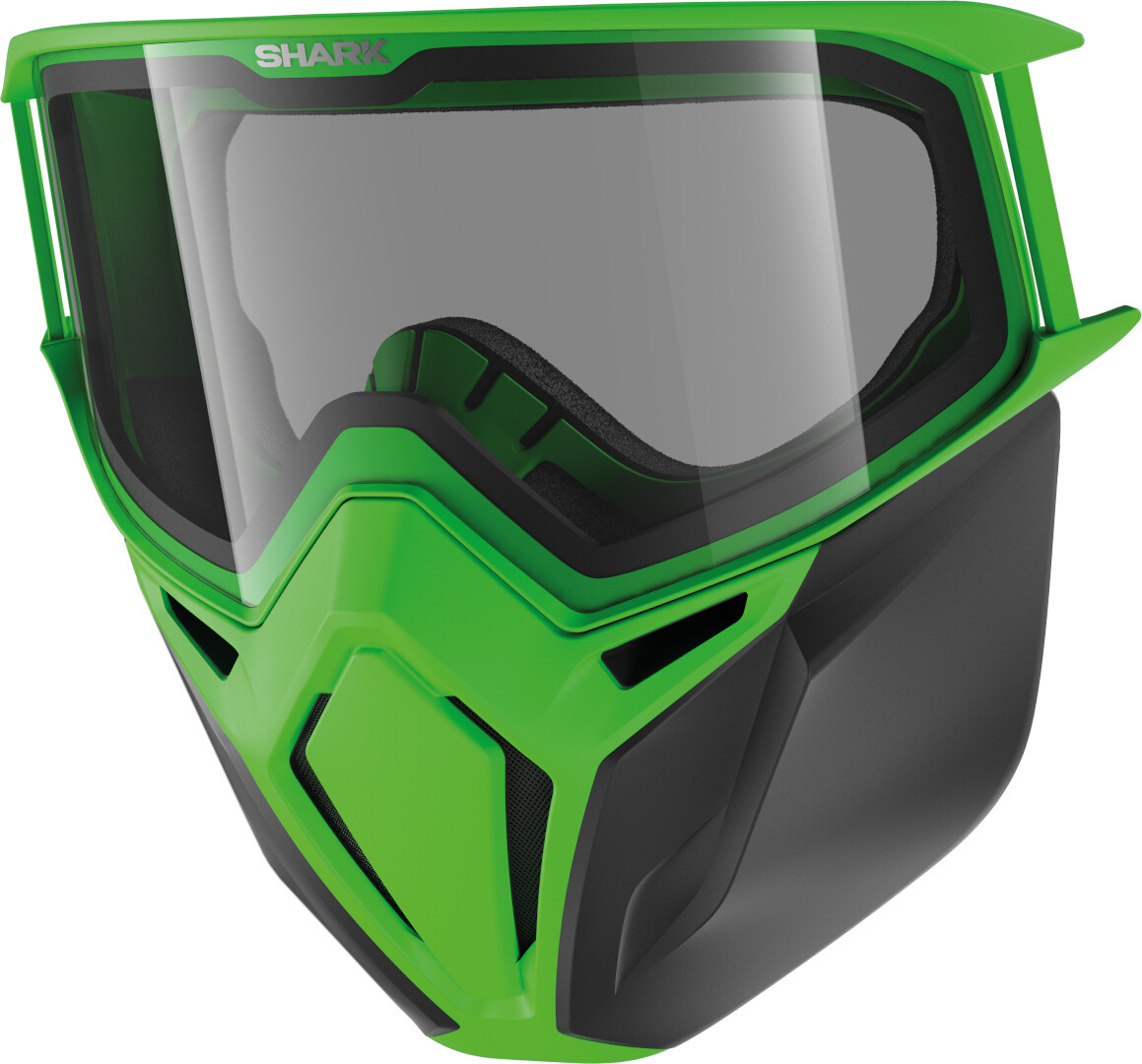 Shark Street Drak Goggles and Mask Set, green, green, Size One Size