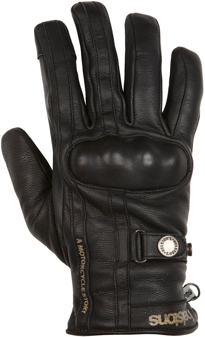 Helstons Burton Motorcycle Gloves, black, Size L, black, Size L