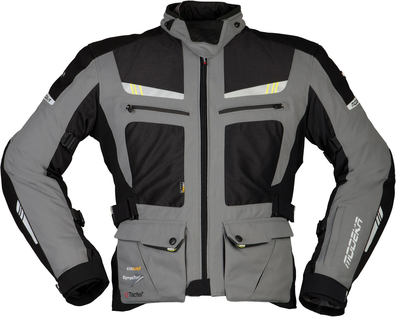 Modeka AFT Air Motorcycle Textile Jacket, black-grey, Size S, black-grey, Size S