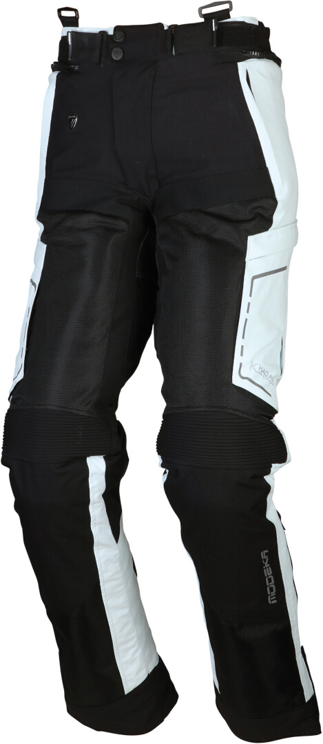 Modeka Khao Air Motorcycle Textile Pants, black-grey, Size M, black-grey, Size M