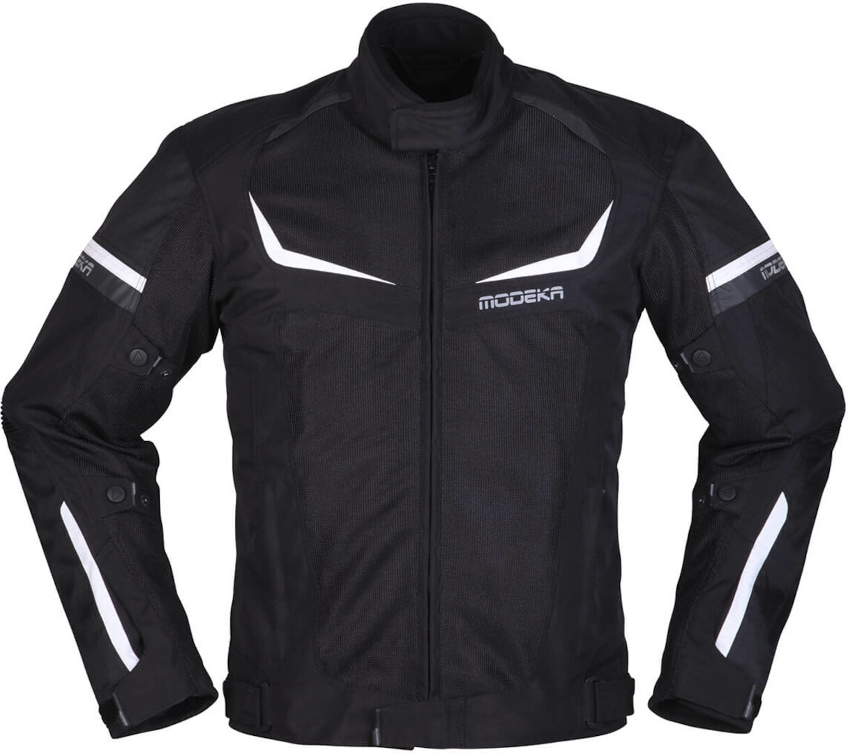 Modeka Yannik Air Motorcycle Textile Jacket, black-white, Size S, black-white, Size S