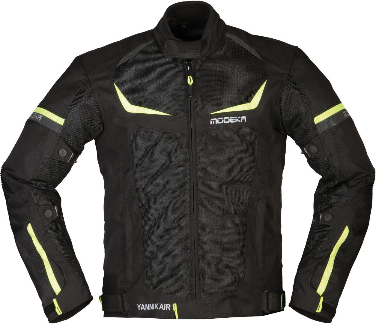 Modeka Yannik Air Motorcycle Textile Jacket, black-yellow, Size S, black-yellow, Size S