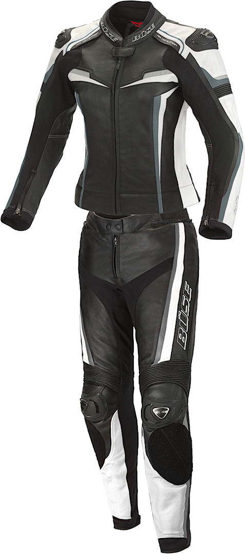 Büse Mille Two Piece Ladies Motorcycle Leather Suit, black-white, Size 34 for Women, black-white, Size 34 for Women