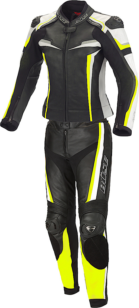 Büse Mille Two Piece Ladies Motorcycle Leather Suit, black-yellow, Size 34 for Women, black-yellow, Size 34 for Women