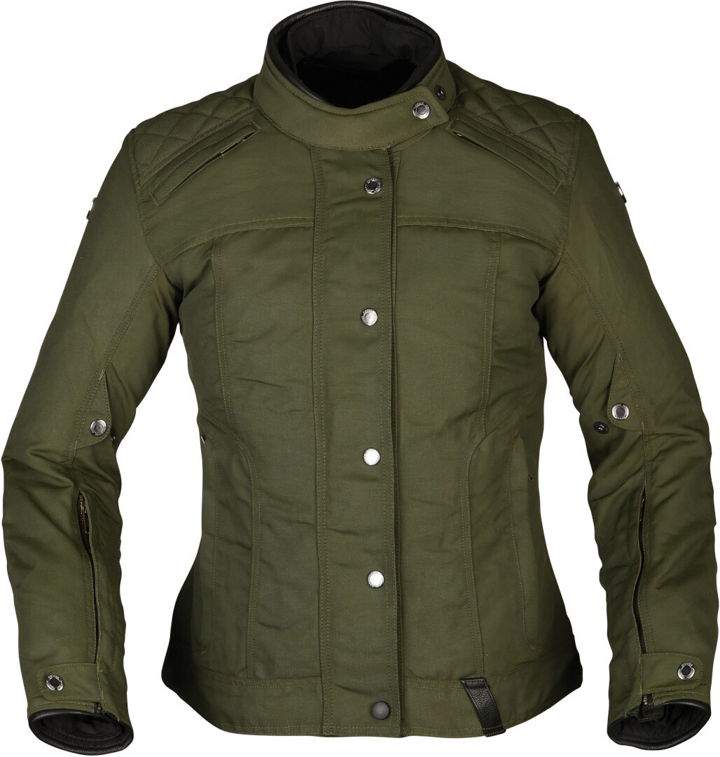 Modeka Thiago Ladies Motorcycle Textile Jacket, green, Size 36 for Women, green, Size 36 for Women