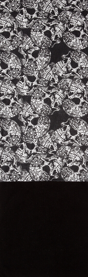 Modeka Black Skulls Multifunctional Headwear, black-white, black-white