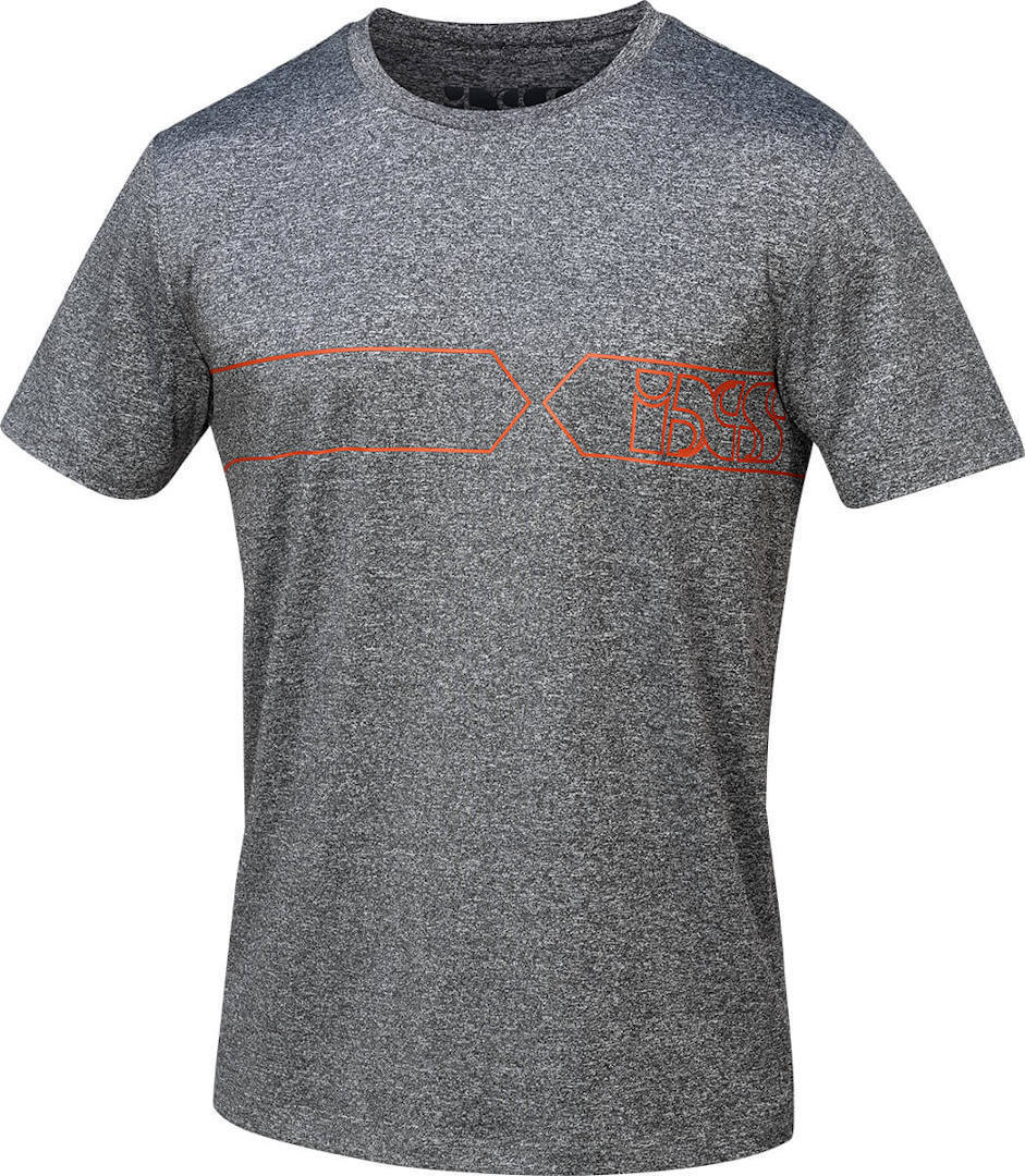 IXS Team Functional T-Shirt, grey-red, Size S, grey-red, Size S