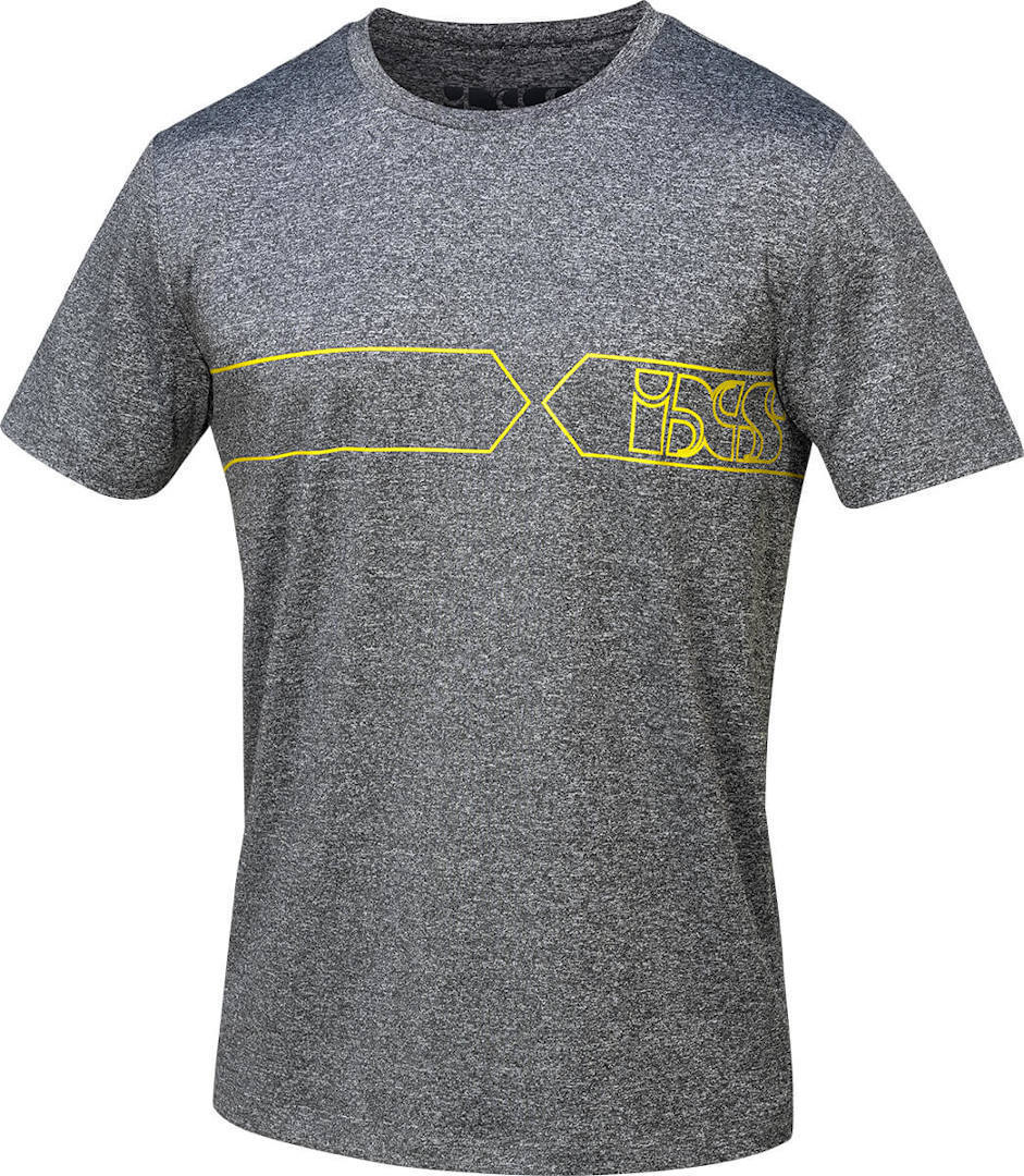 IXS Team Functional T-Shirt, grey-yellow, Size S, grey-yellow, Size S