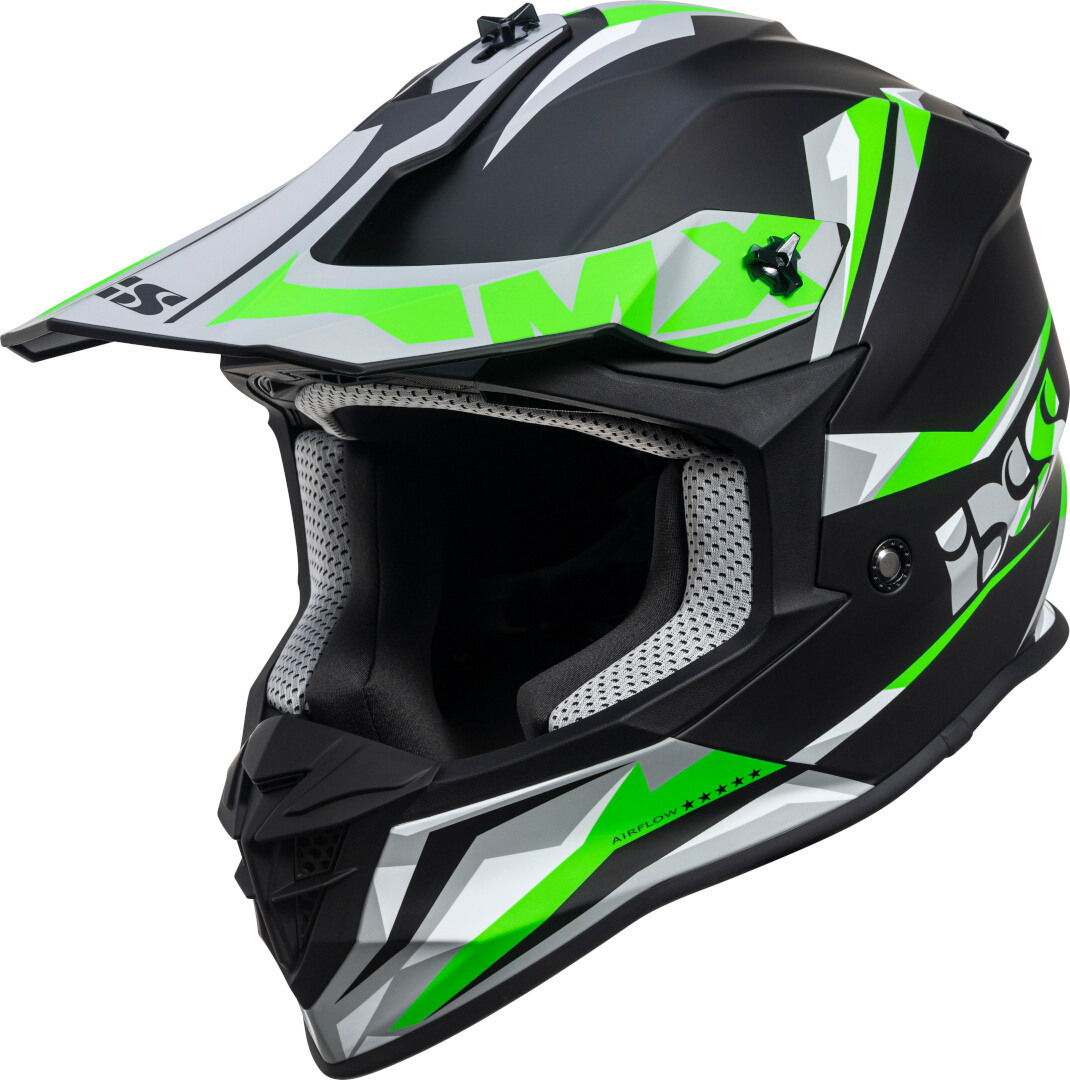 IXS 362 2.0 Motocross Helmet, black-green, Size XS, black-green, Size XS