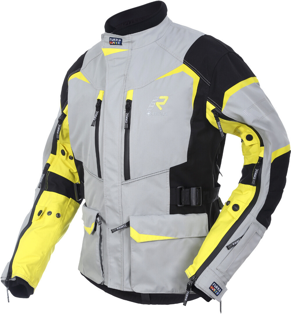 Rukka Rimo-R Motorcycle Textile Jacket, yellow-silver, Size 46, 46 Yellow Silver unisex