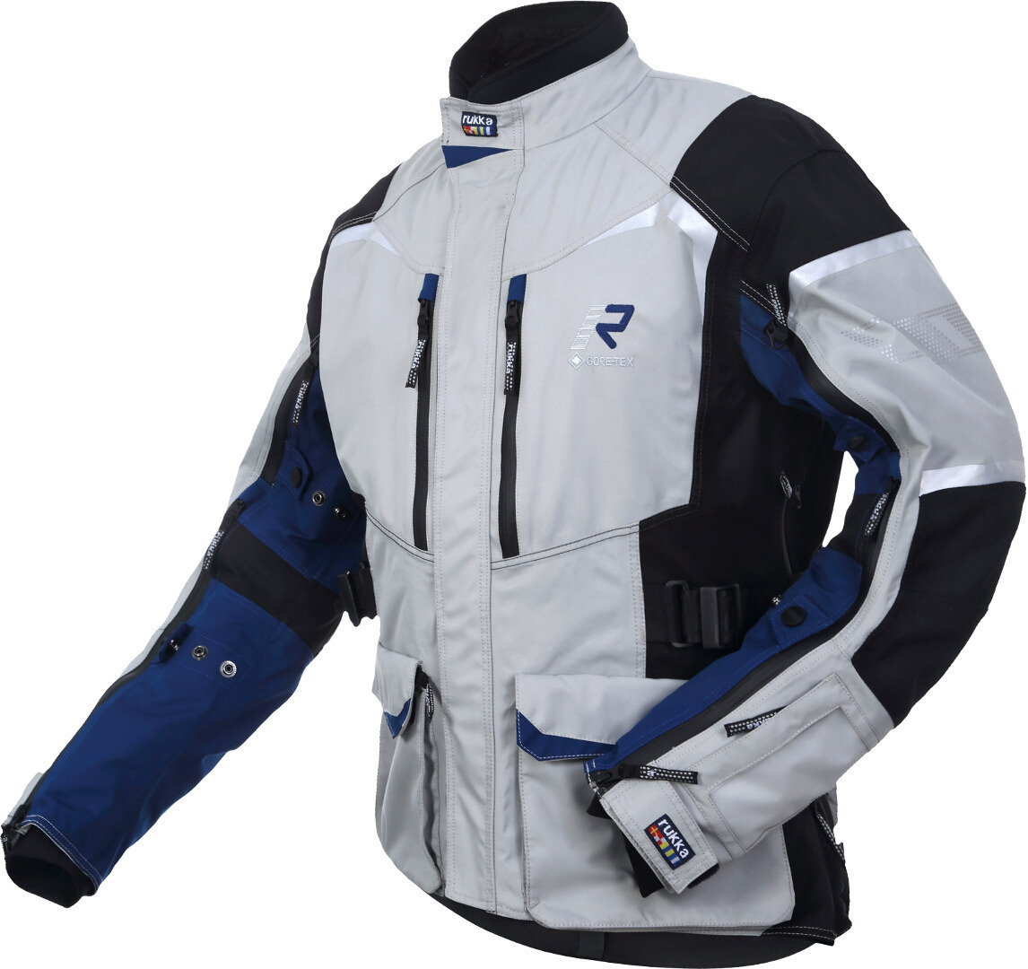 Rukka Rimo-R Motorcycle Textile Jacket, grey-blue, Size 46, 46 Grey Blue unisex