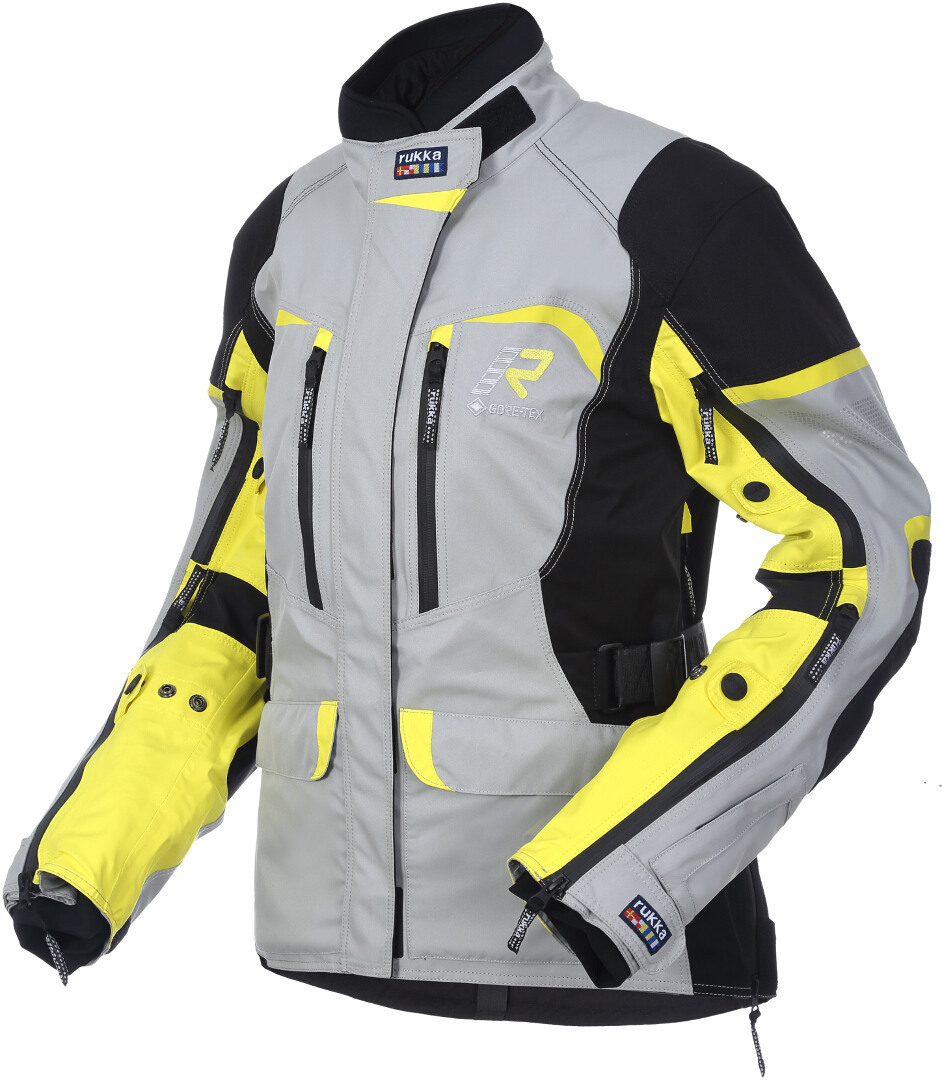 Rukka Rimorina Ladies Motorcycle Textile Jacket, yellow-silver, Size 36 for Women, yellow-silver, Size 36 for Women