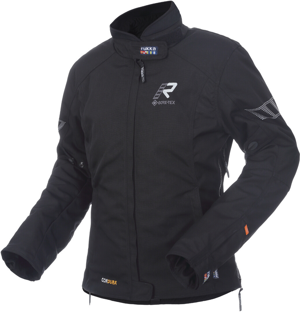 Rukka Start-R Ladies Motorcycle Textile Jacket, black-silver, Size 34 for Women, black-silver, Size 34 for Women