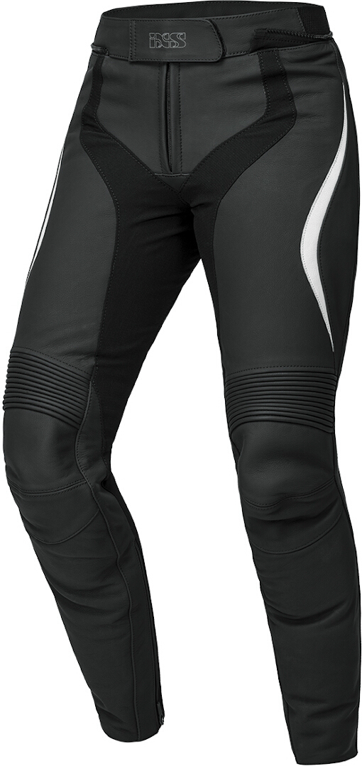 IXS RS-600 1.0 Ladies Motorcycle Leather Pants, black-white, Size 34 for Women, black-white, Size 34 for Women