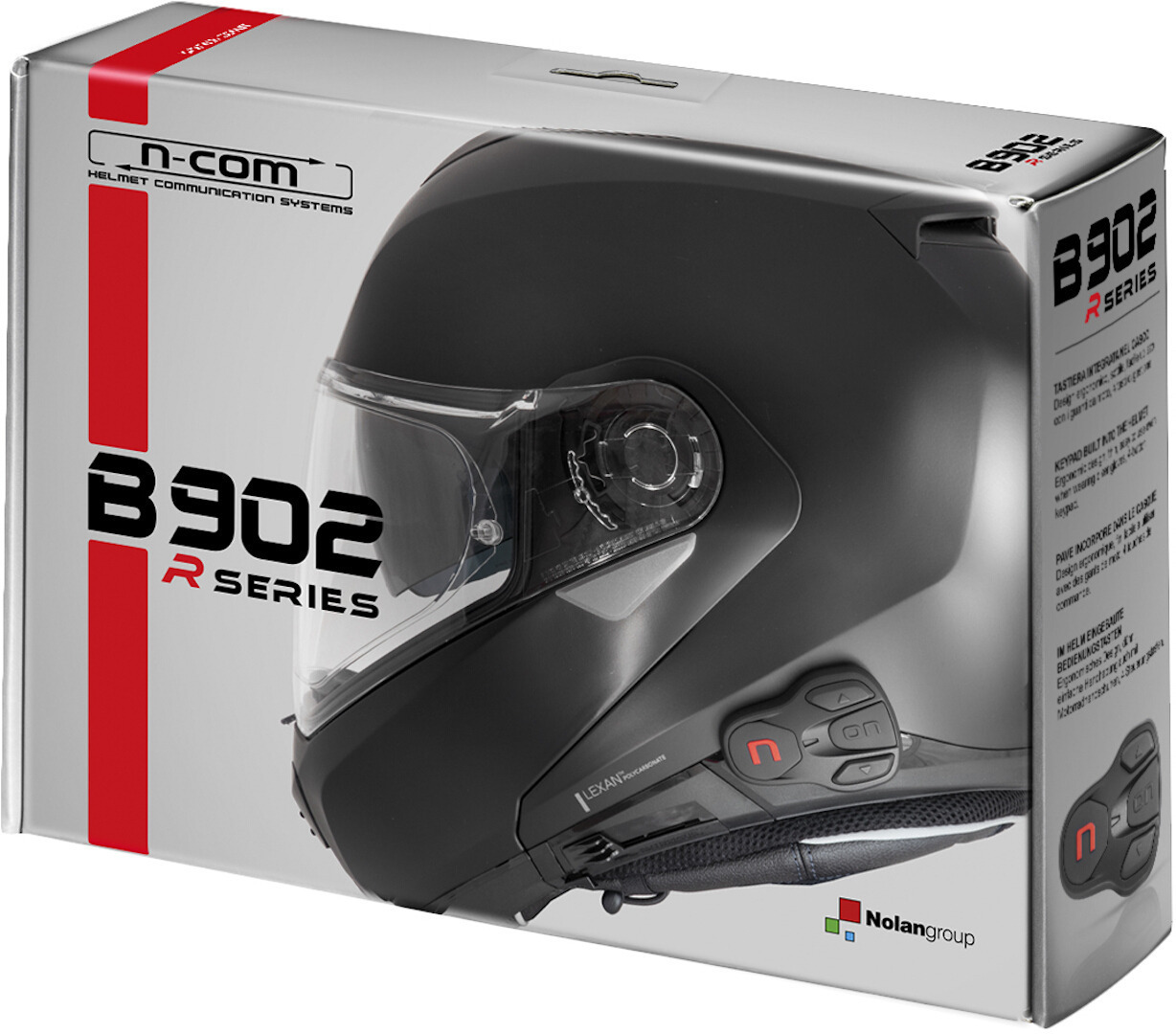 Nolan N-Com B902 R Bluetooth Communication System Single Set, black, black, Size One Size
