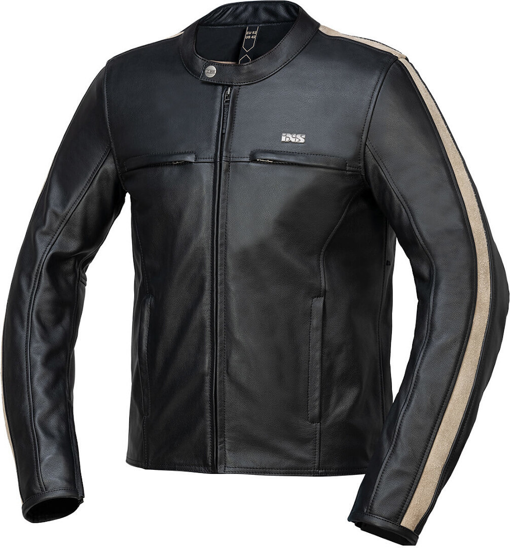 Image of IXS Stripe Giacca moto in pelle, nero, dimensione 58