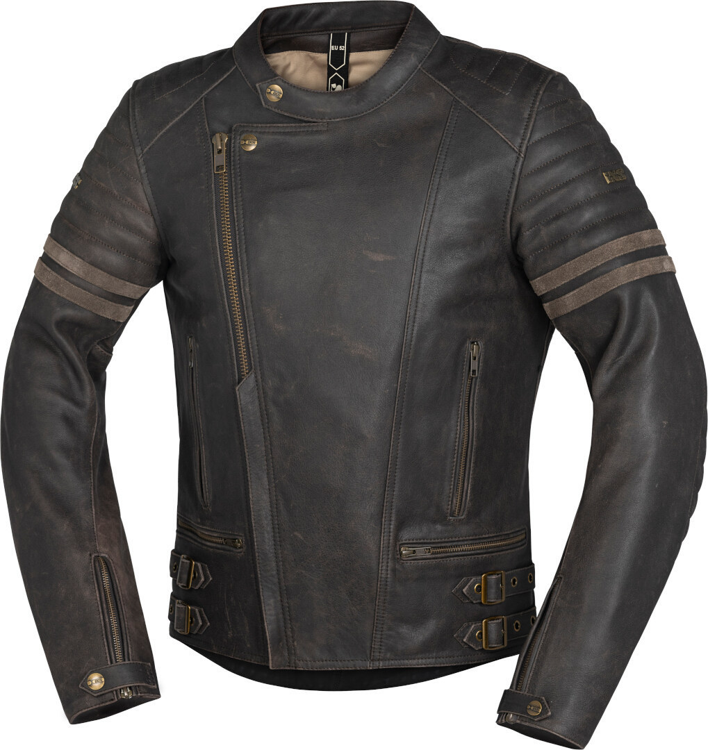 IXS Andy Motorcycle Leather Jacket, black, Size 52, black, Size 52