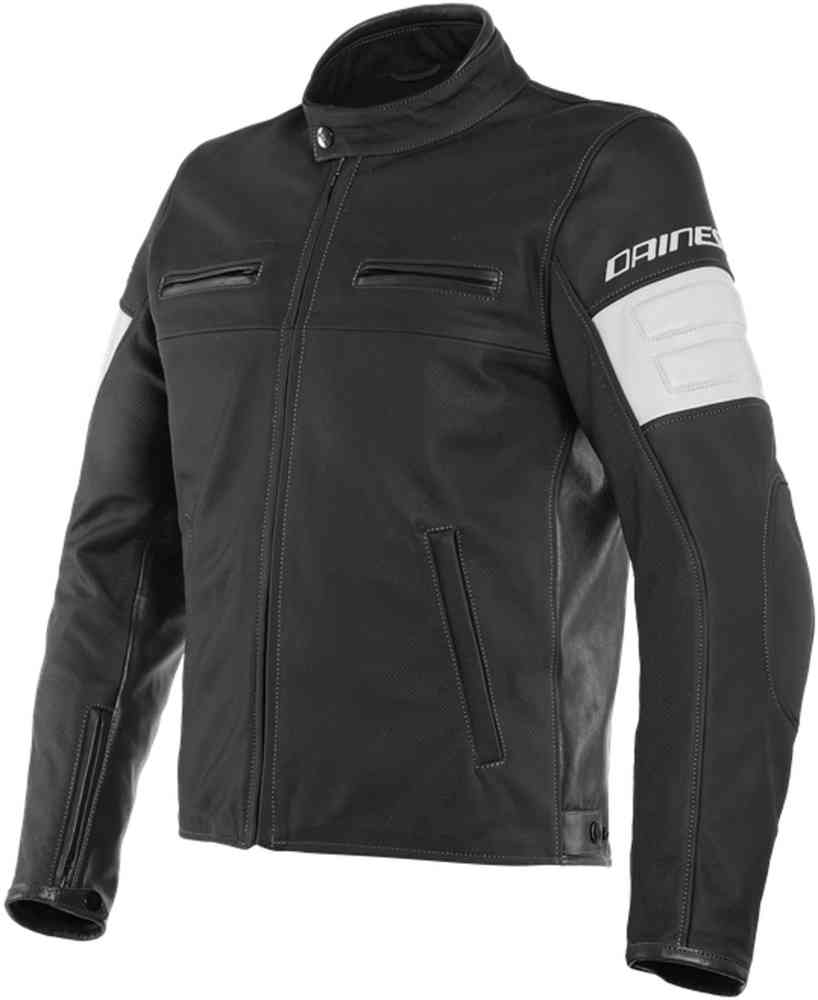 Dainese San Diego Jaqueta de couro de motocicleta perfurada