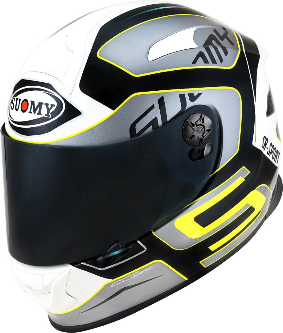 Suomy SR-Sport Axial Helmet, black-white-yellow, Size S, black-white-yellow, Size S