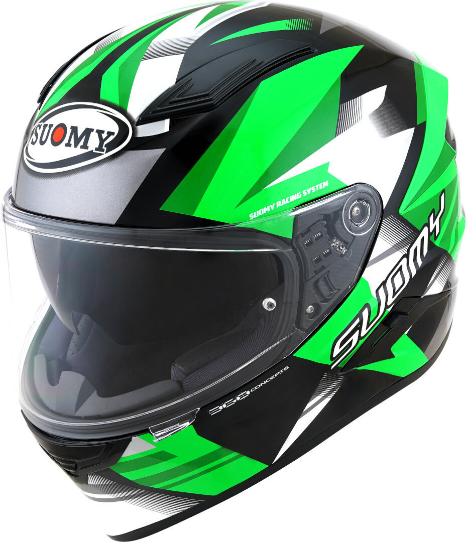 Suomy Speedstar Rapido Helm, zwart-wit-groen, afmeting XL