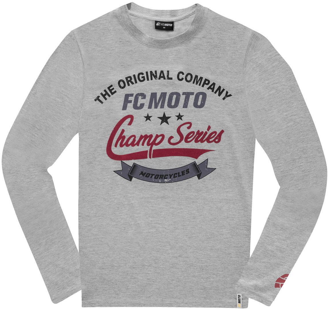 FC-Moto Champ Series Longsleeve Shirt, grey, Size S, grey, Size S