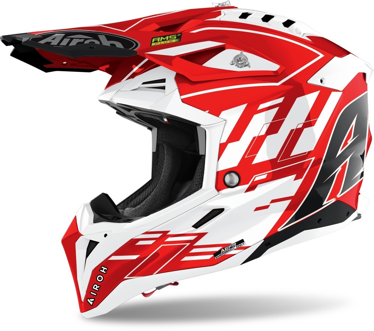 Airoh Aviator 3 Rampage Carbon Motocross Helmet, red, Size XS, red, Size XS