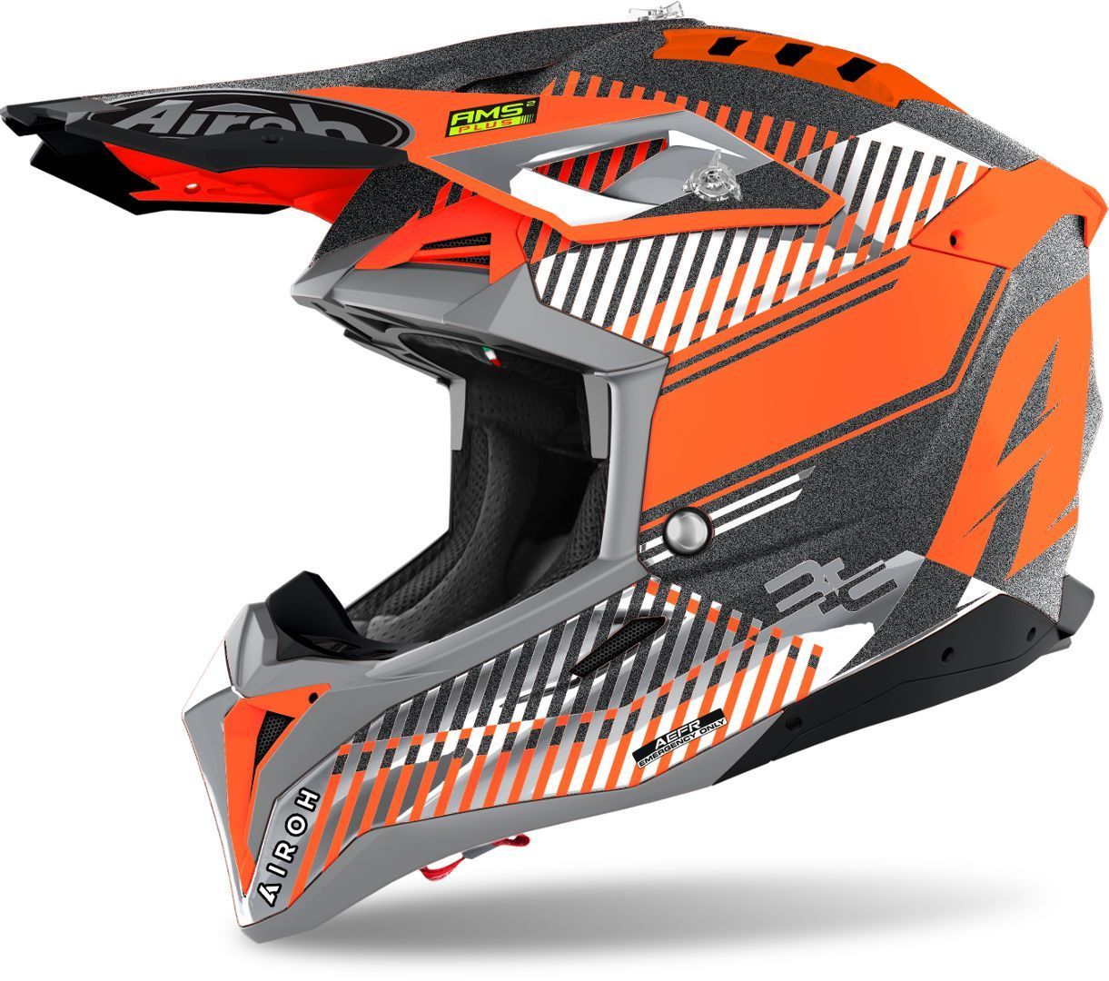 Airoh Aviator 3 Wave Carbon Motocross Helmet, orange, Size XS, orange, Size XS