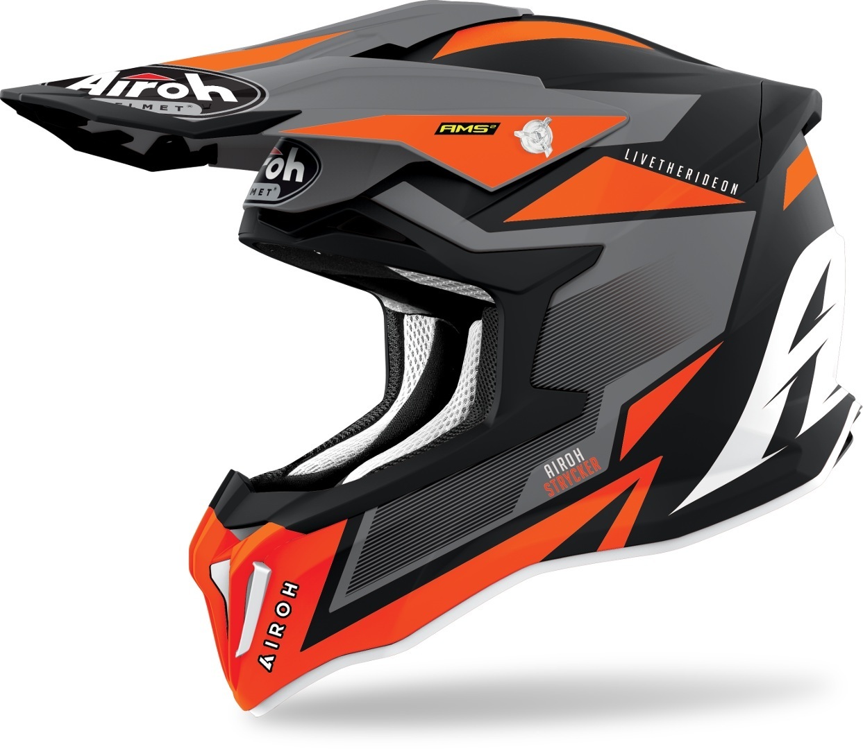 Airoh Strycker Axe Carbon Motocross Helmet, orange, Size XS, orange, Size XS