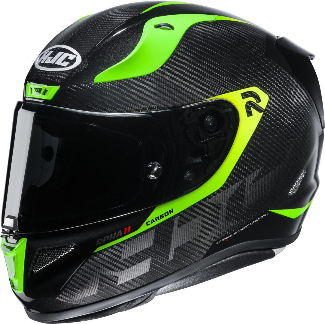 HJC RPHA 11 Carbon Bleer Helmet, black-green, Size XS 54 55, black-green, Size XS 54 55
