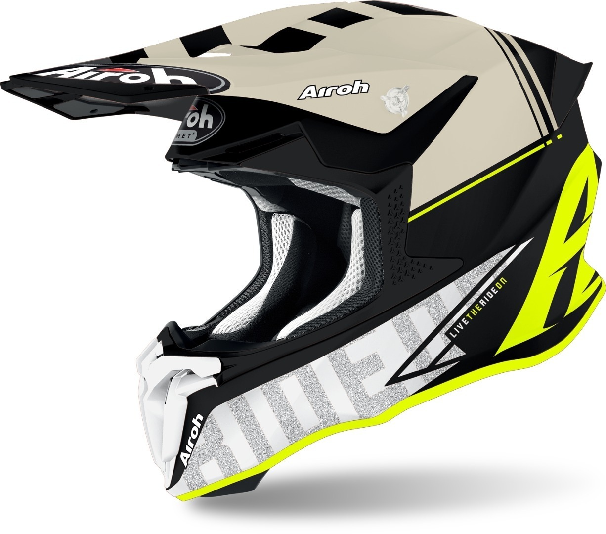 Airoh Twist 2.0 Tech Motocross Helmet, yellow, Size XS, yellow, Size XS