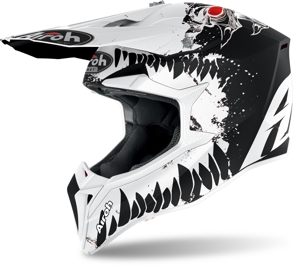 Airoh Wraap Beast Motocross Helmet, black-white, Size XS, black-white, Size XS