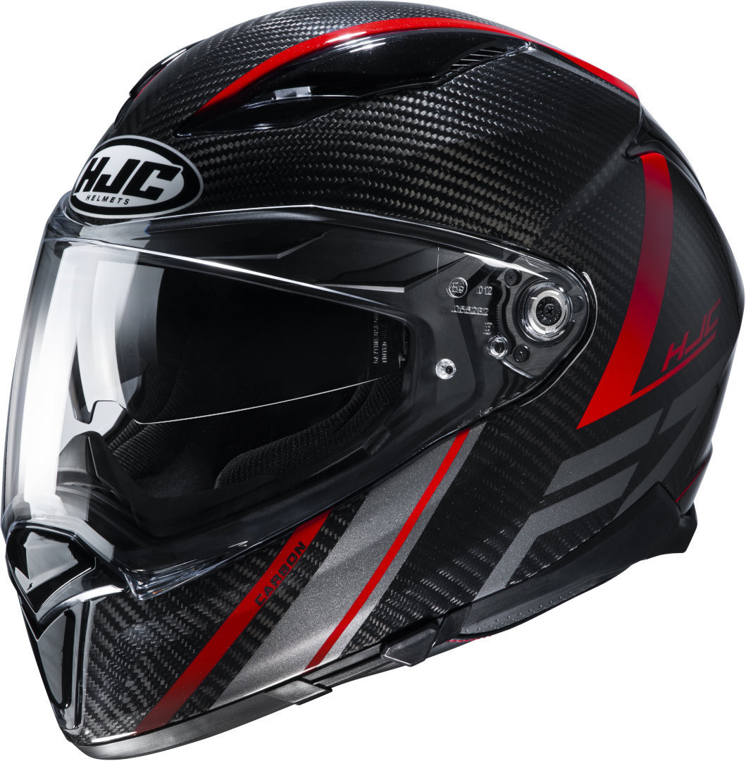 HJC F70 Carbon Eston Helmet, black-red, Size S, black-red, Size S