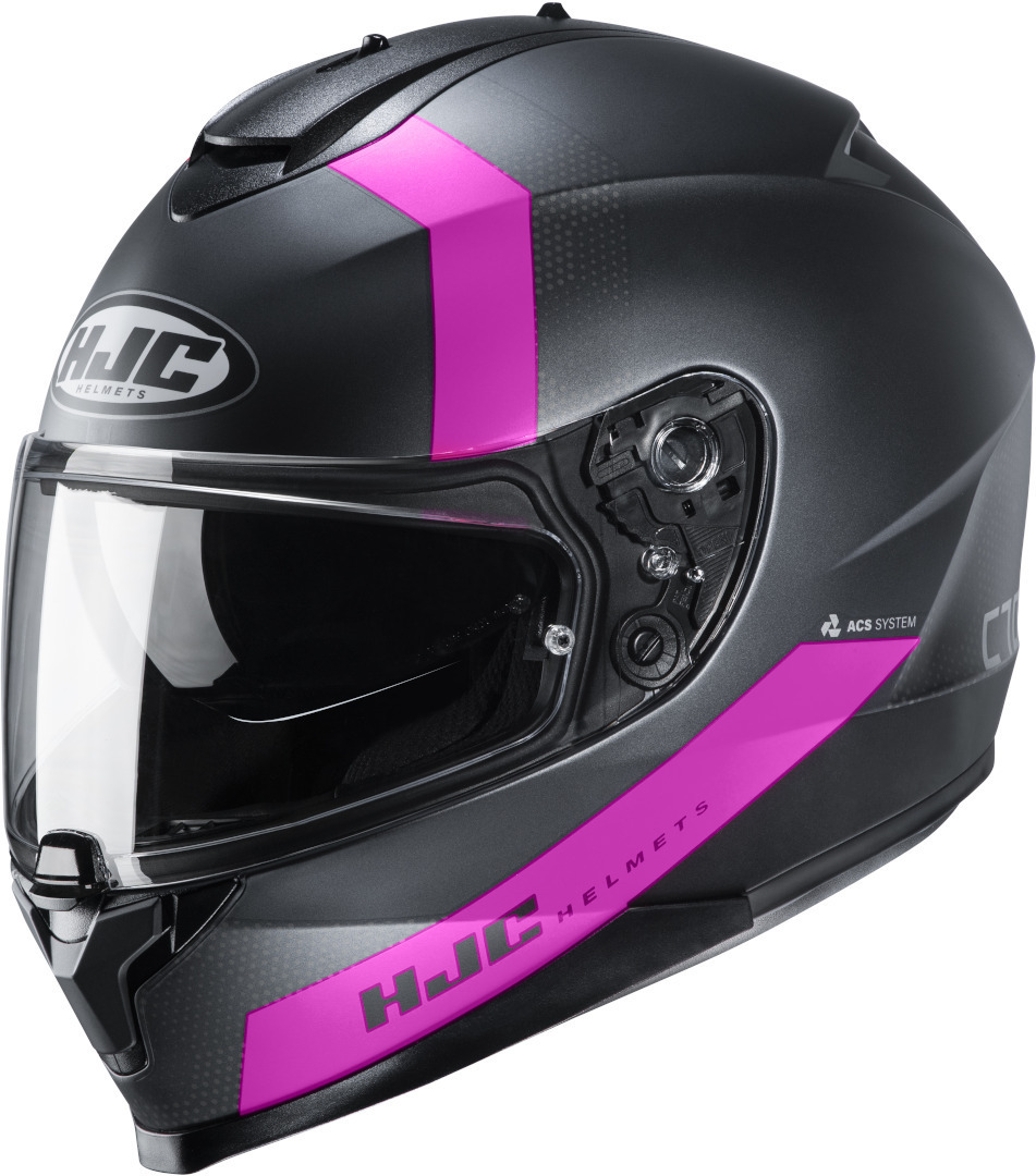 HJC C70 Eura Helmet, black-pink, Size M, black-pink, Size M