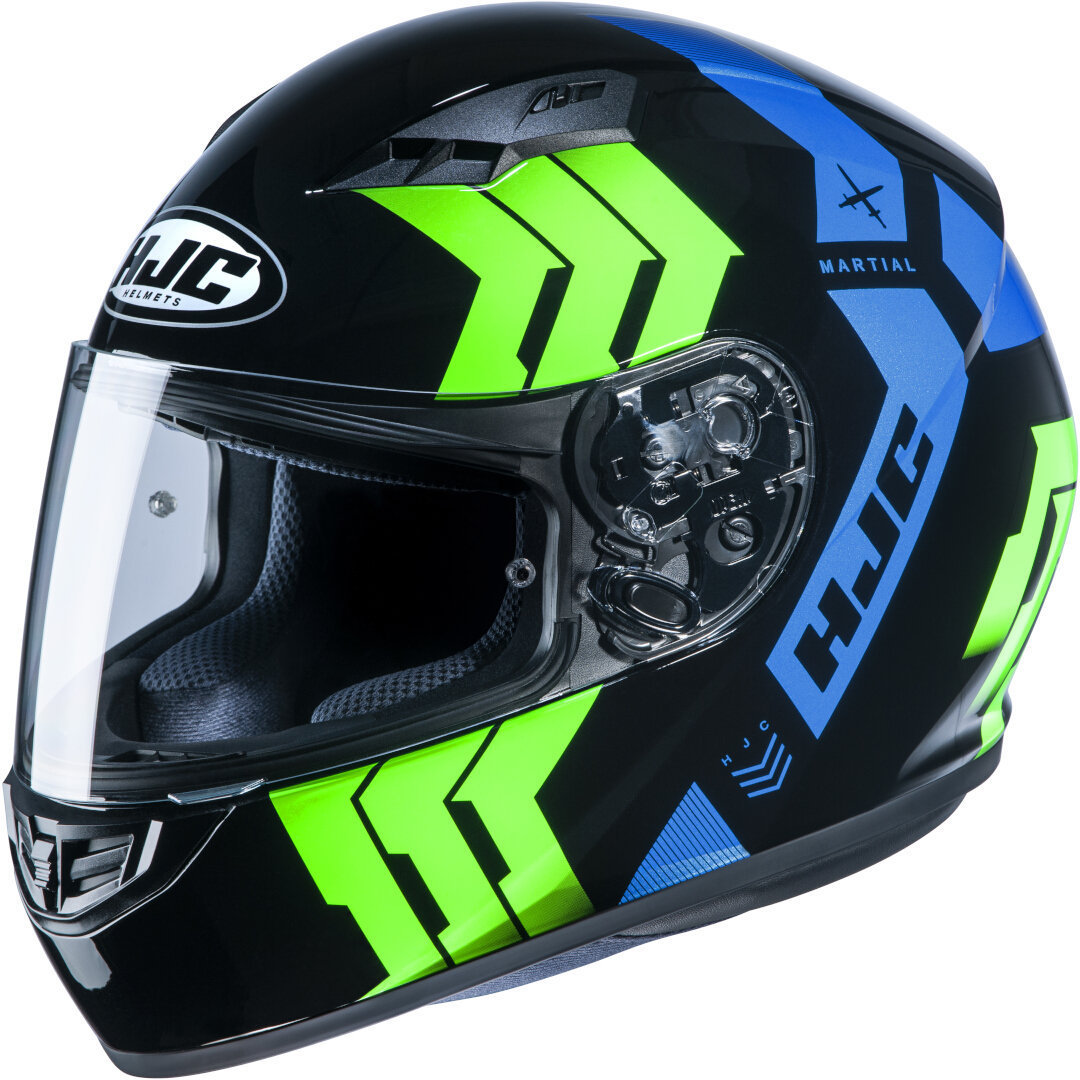 HJC CS-15 Martial Helmet, black-green-blue, Size S, black-green-blue, Size S