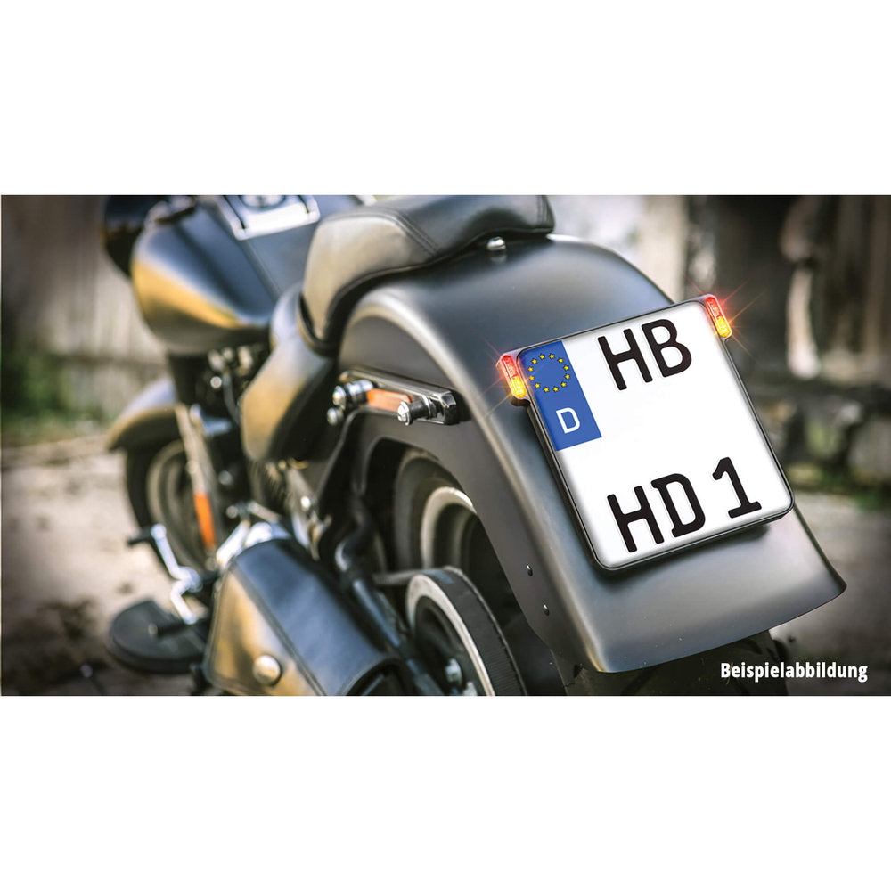 HeinzBikes ALL-IN-ONE Kennzeichenhalter mit LED Blinker und  Kennzeichenbeleuchtung - günstig kaufen ▷ FC-Moto
