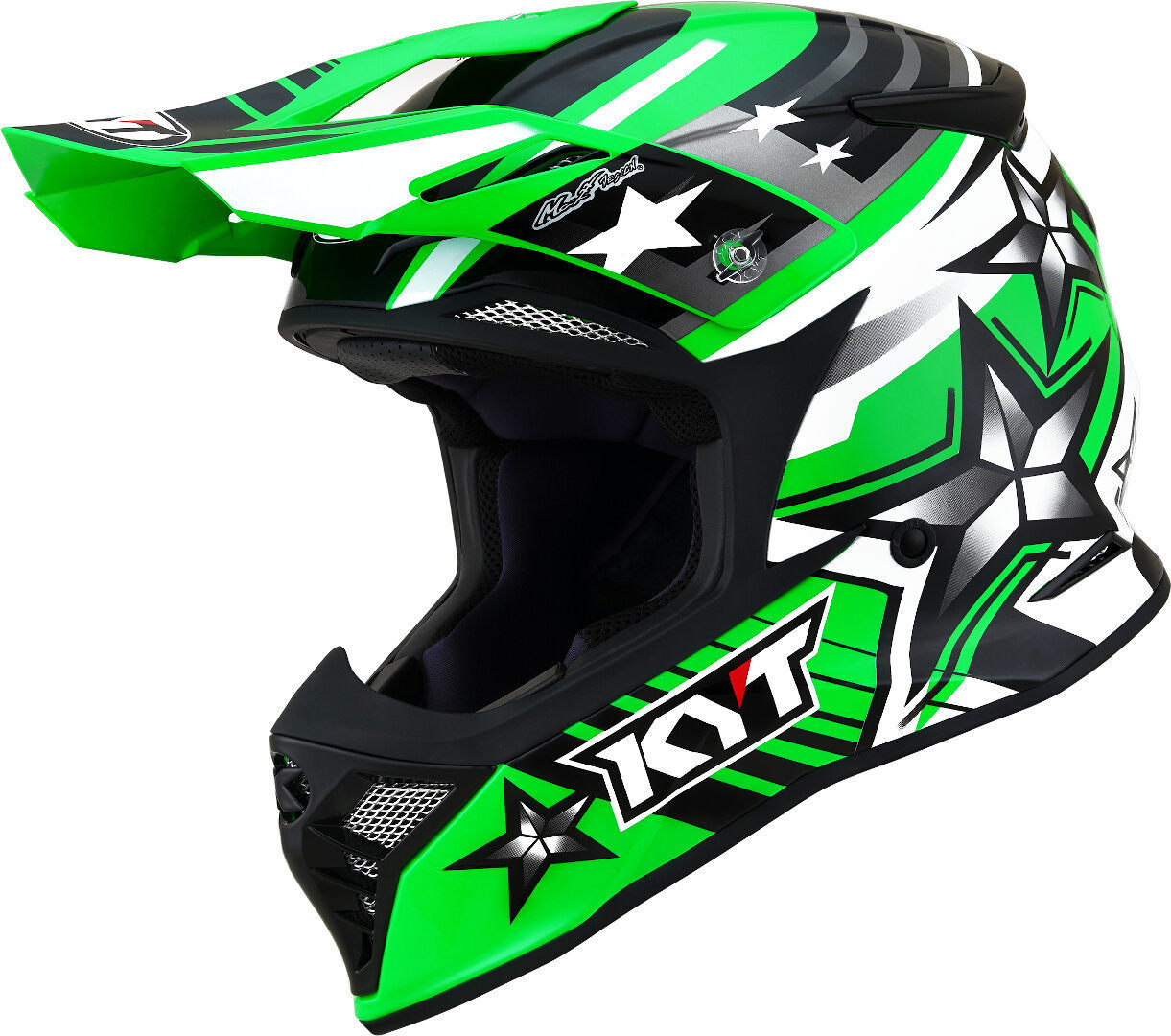 KYT Skyhawk Ardor Motocross Helmet, green, Size L, L Green unisex