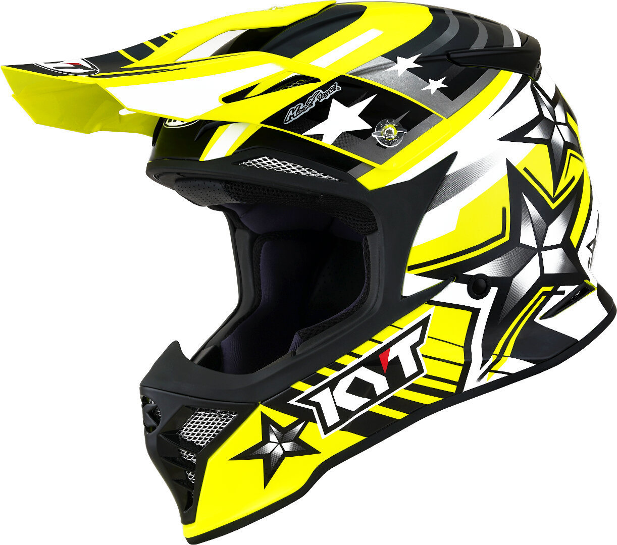 KYT Skyhawk Ardor Motocross Helmet, yellow, Size S, yellow, Size S