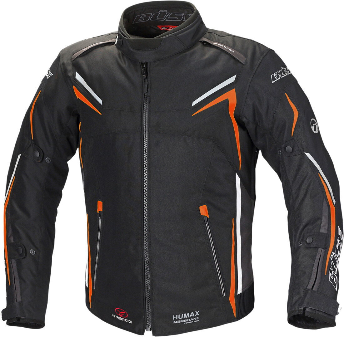 Büse Mugello Motorcykel Textil Jacka, svart-orange, storlek 2XL