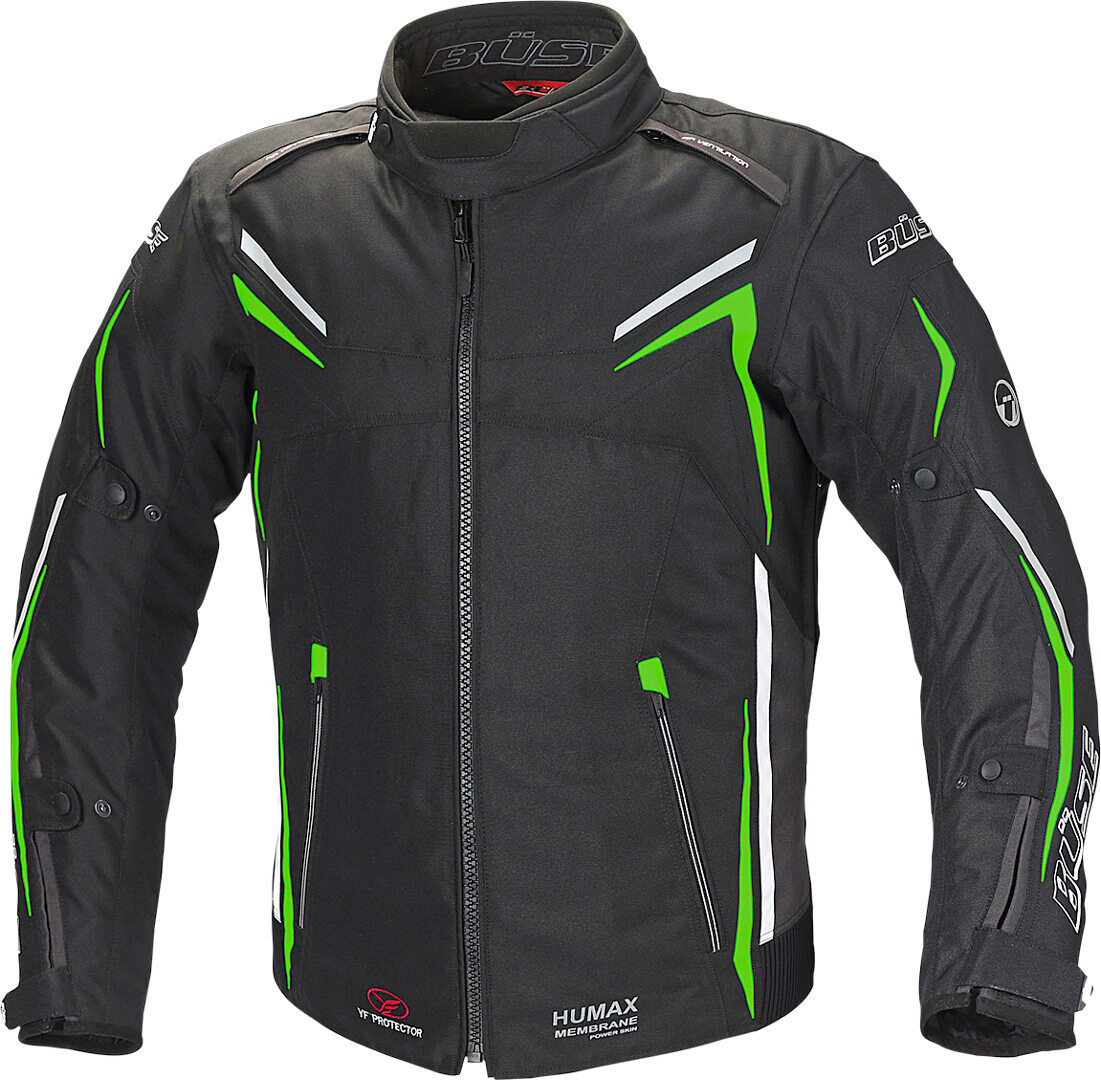 Büse Mugello Motorcykel Textil Jacka, svart-grön, storlek XL