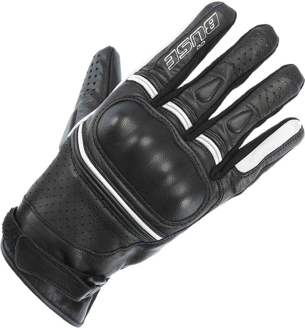 Büse Main Motorcycle Gloves, black-white, Size M L, black-white, Size M L