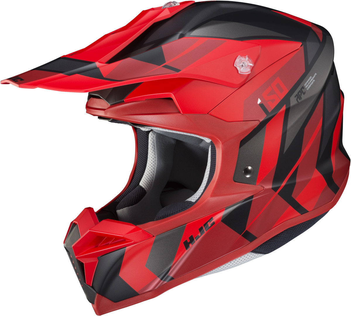 HJC i50 Vanish Motocross Helmet, black-red, Size XS, black-red, Size XS