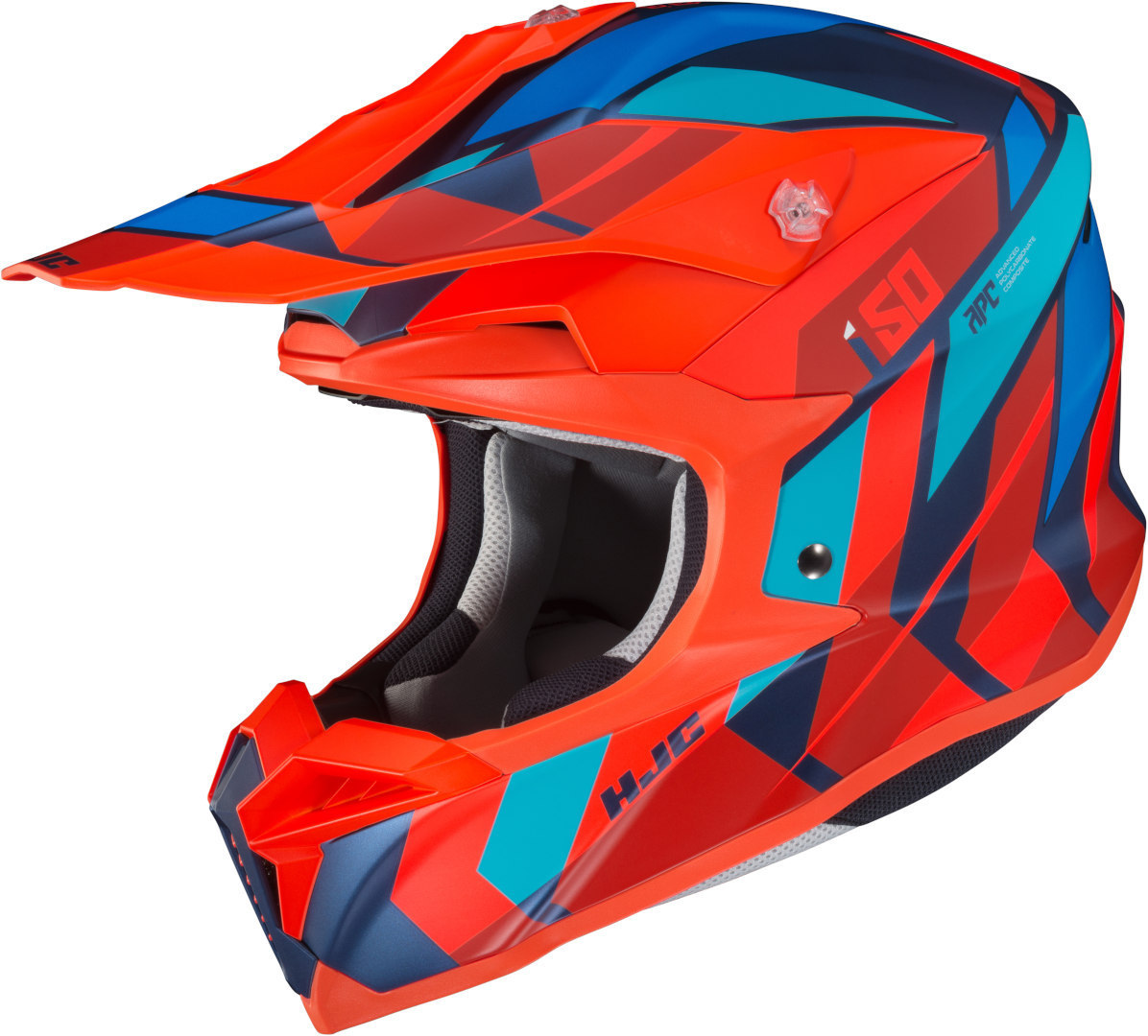 HJC i50 Vanish Motocross Helmet, blue-orange, Size S, blue-orange, Size S
