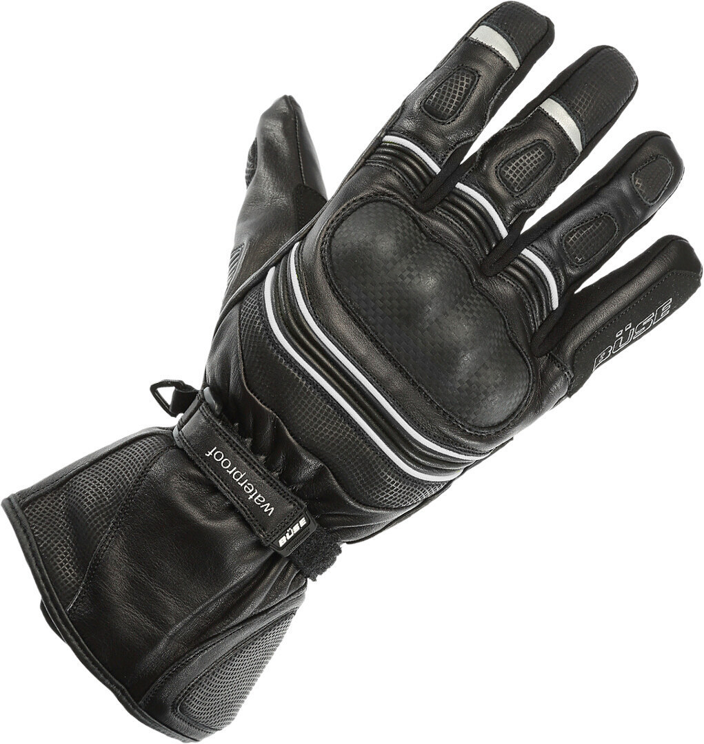 Büse Willow Waterproof Motorcycle Gloves, black-white, Size M L, black-white, Size M L