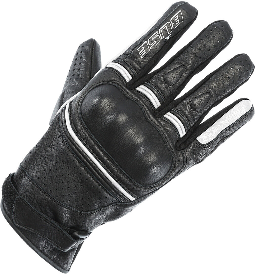 Büse Main Ladies Motorcycle Gloves, black-white, Size S for Women, black-white, Size S for Women