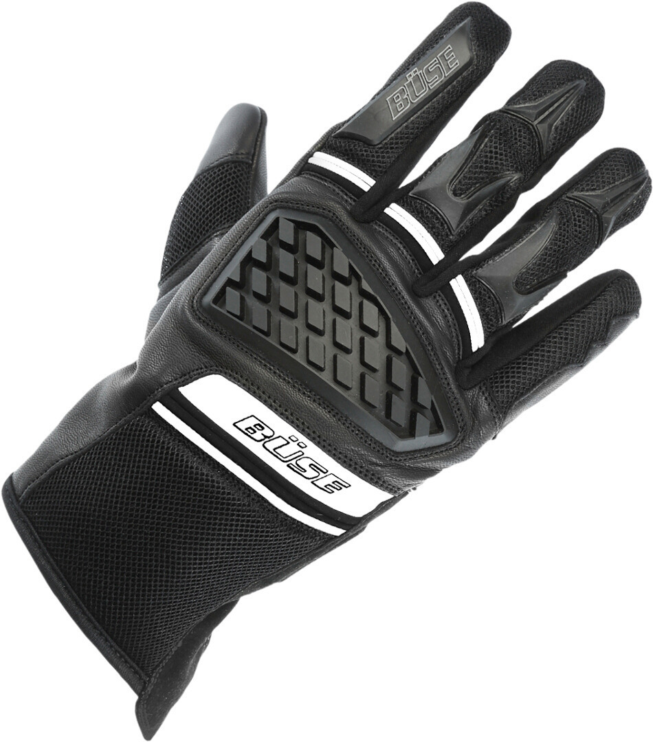 Büse Braga Ladies Motorcycle Gloves, black-white, Size S for Women, black-white, Size S for Women